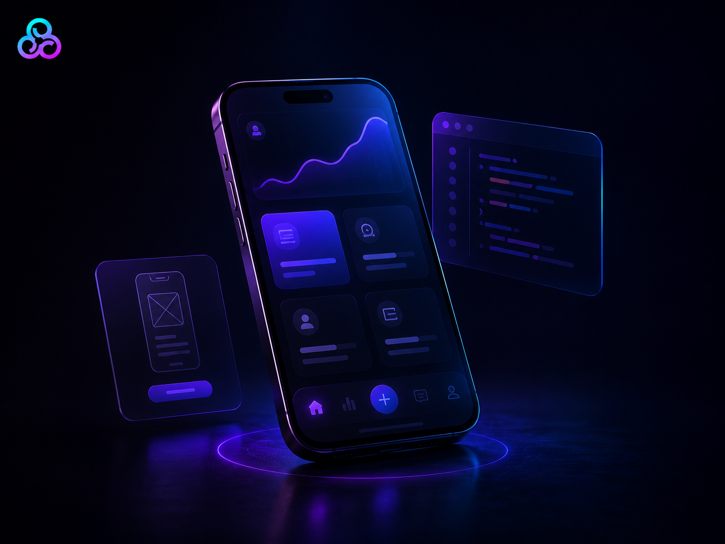 Aplicativo em celular com interface digital