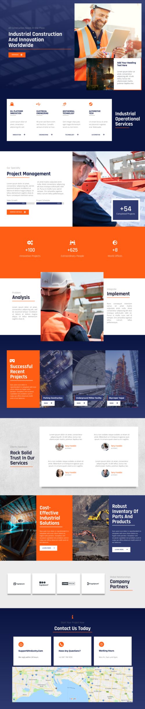 Modelo de site para construção em inglês
